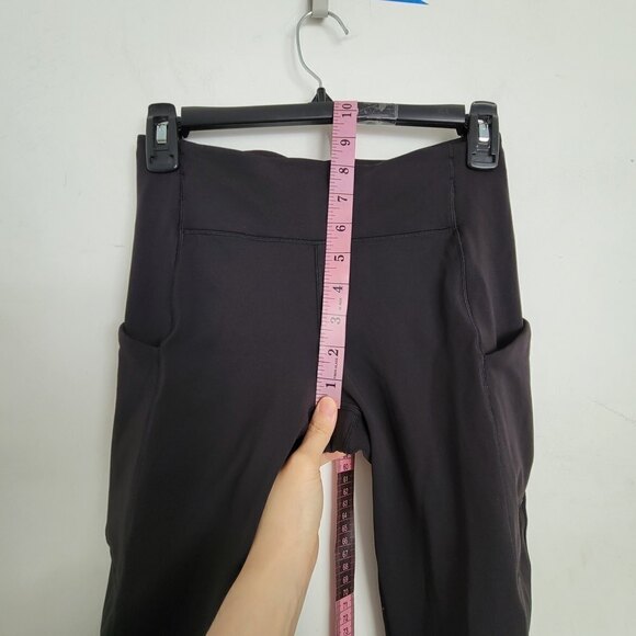 Lululemon Drawstring Dropped Side Pockets Back Pocket Cropped Leggings Size 4 - Picture 10 of 15